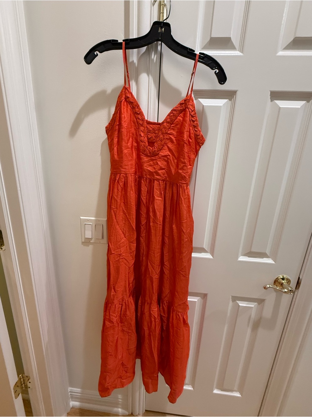 Sea New York Women's Redish / Orange Spaghetti-Strap Maxi Dress